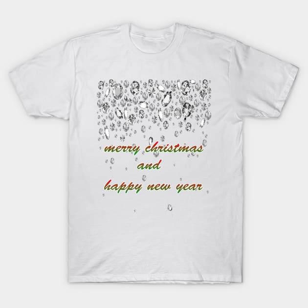 merry christmas and happy new year T-Shirt by sarahnash